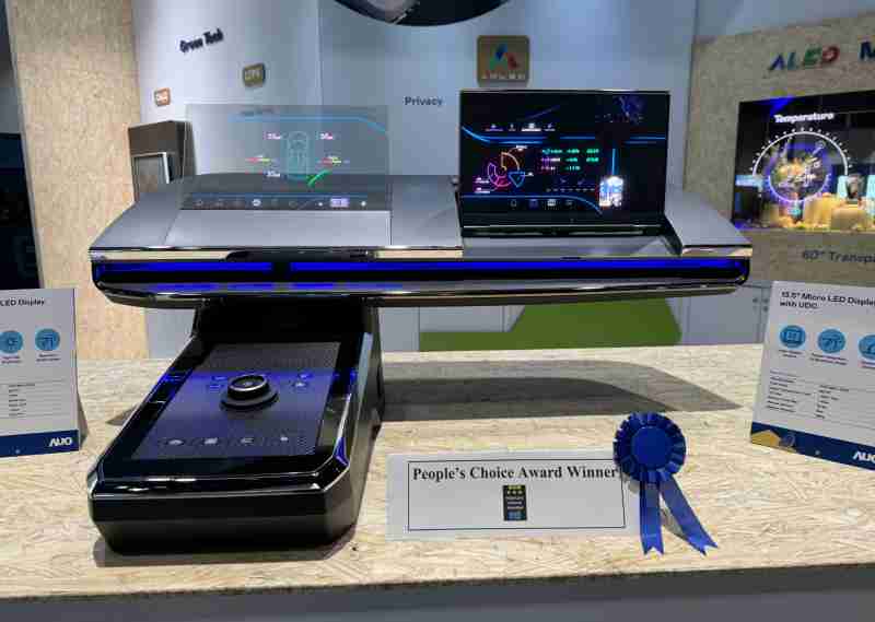 z6尊龙车用Micro LED Display HMI解决方案获”最佳车用显示奖”，，，以用户为中心开发，，针对前座驾驶与乘客设计兼具娱乐与安全的高画质屏幕，，，包含车舱前座的Micro LED透明屏幕及全球首款内建镜头的智慧Micro LED显示器